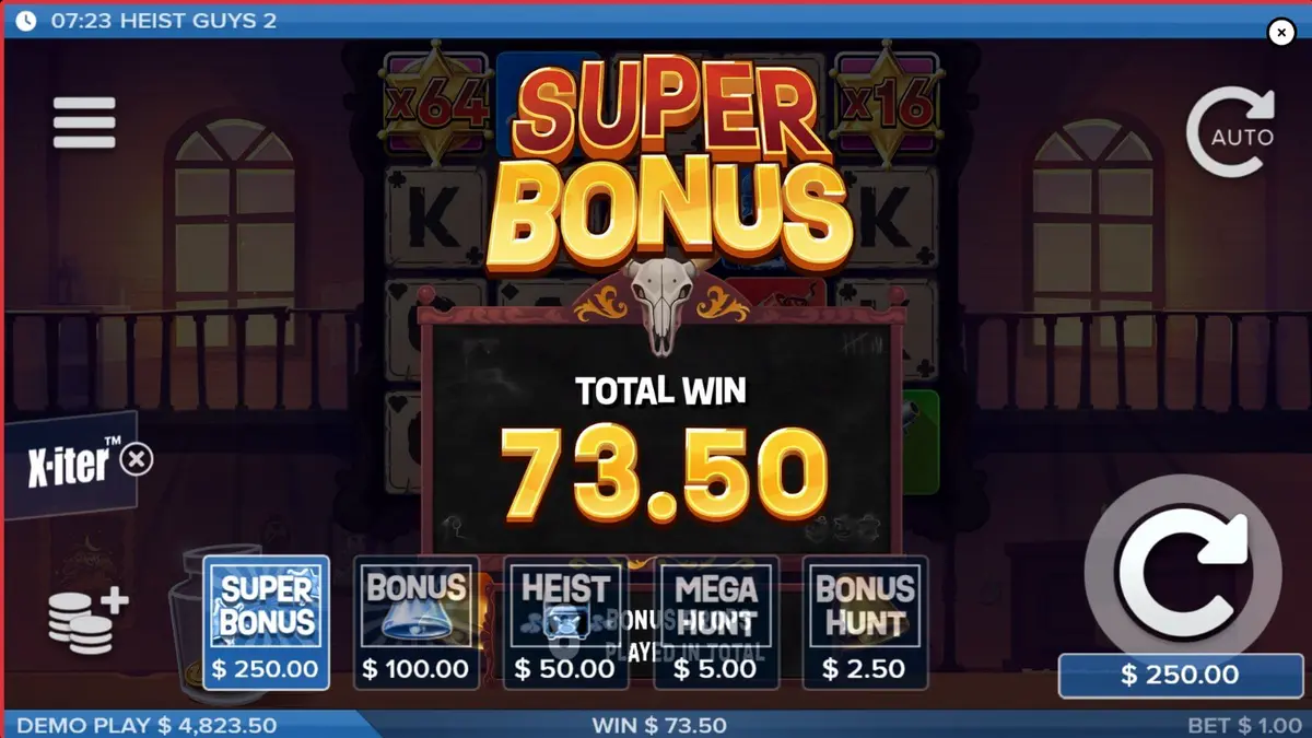 Tampilan visual slot Heist Guys 2 dengan tema Wild West